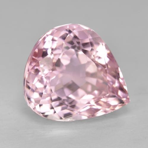 Kunzita rosa natural de 11,08 ct, en forma de pera, VS