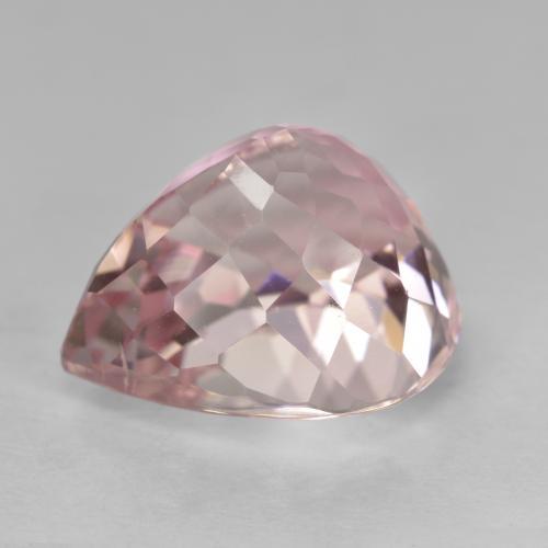 Kunzita rosa natural de 11,08 ct, en forma de pera, VS
