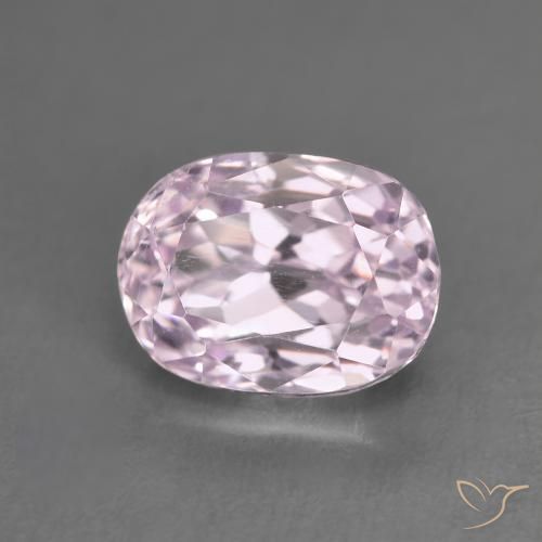 Kunzita Rosado medio natural de 3.38 ct, Ovalada, VS