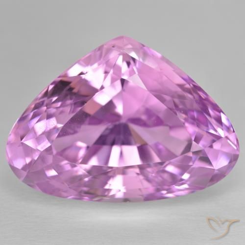 45.90ct Natural Púrpura violeta rosáceo Kunzita, En forma de pera, VVS-VS
