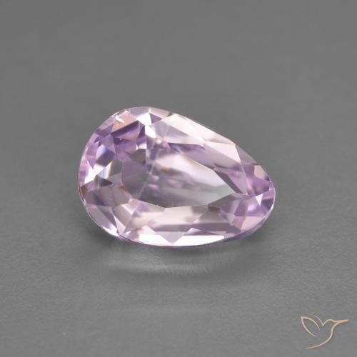Kunzita Lila claro natural de 3.01 ct, En forma de pera, VVS-VS