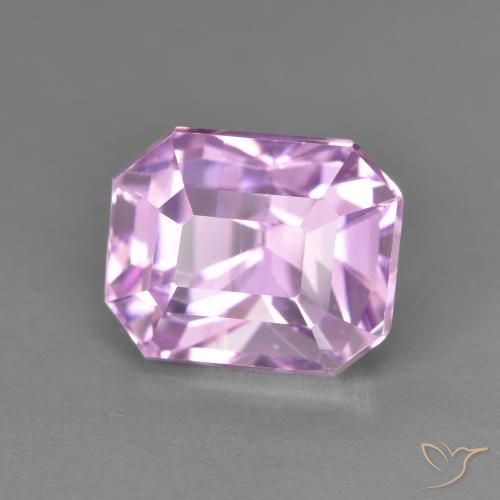 Kunzita Púrpura-violeta rosáceo claro natural de 6.62 ct, Corte Octágono / Esmeralda, VVS-VS