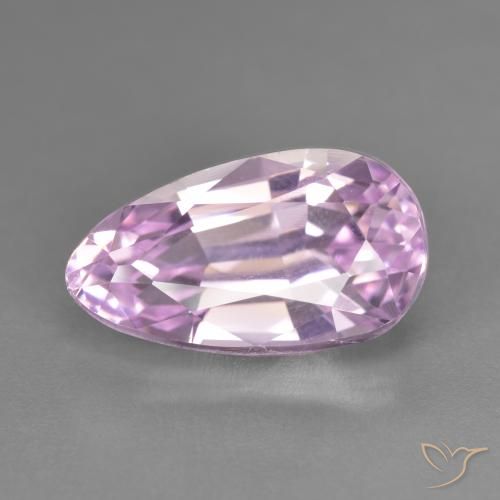 7.85ct Natural Rosado púrpura claro Kunzita, En forma de pera, VVS