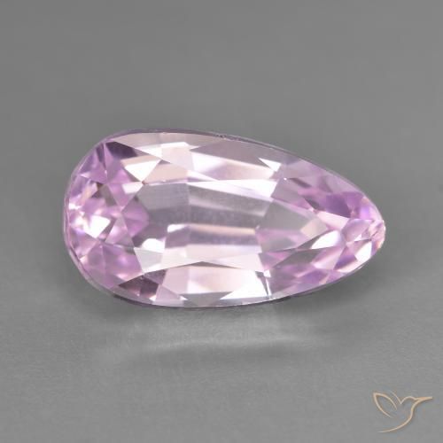 Kunzita Rosado púrpura claro natural de 7.85 ct, En forma de pera, VVS