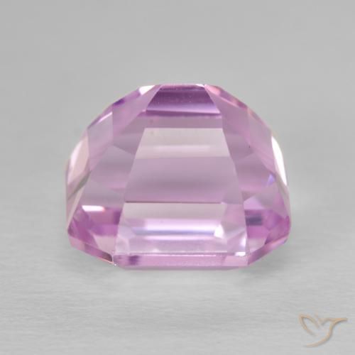 Kunzita Lila natural de 8.42 ct, corte esmeralda, VVS