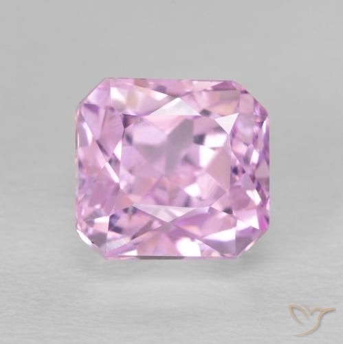 2.99ct Natural Púrpura rosado Kunzita, corte esmeralda, VS
