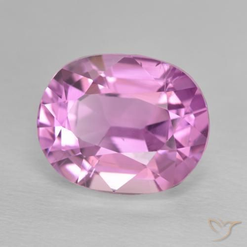 Kunzita Púrpura medio natural de 8.10 ct, Ovalada, VVS-VS