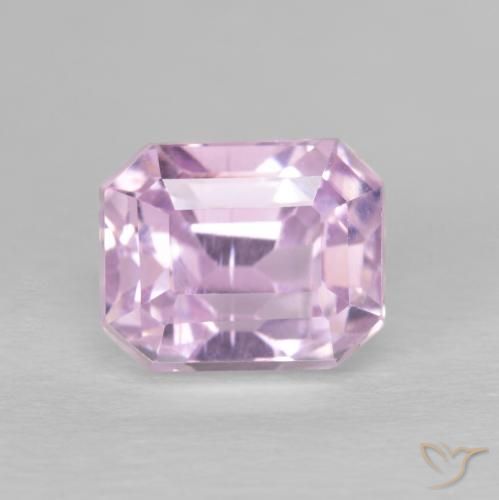2.50ct Natural Medium Light-Pink Kunzita, corte esmeralda, VVS-VS