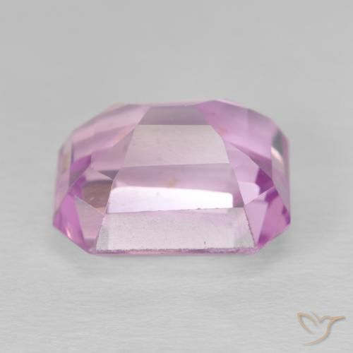 Kunzita rosa natural de 11,14 ct, corte esmeralda, VS