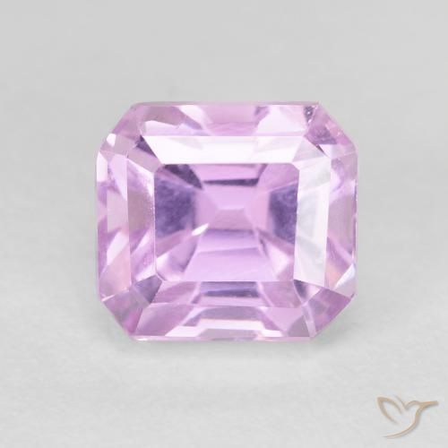 3.97ct Natural Púrpura claro Kunzita, corte esmeralda, VVS-VS