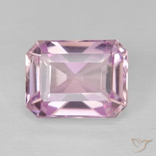 6.27ct Natural Rosado muy claro Kunzita, corte esmeralda, VS