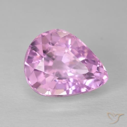 6.30ct Natural Rosado púrpura real muy claro Kunzita, En forma de pera, VS