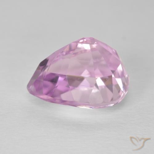 Kunzita Rosado púrpura real muy claro natural de 6.30 ct, En forma de pera, VS