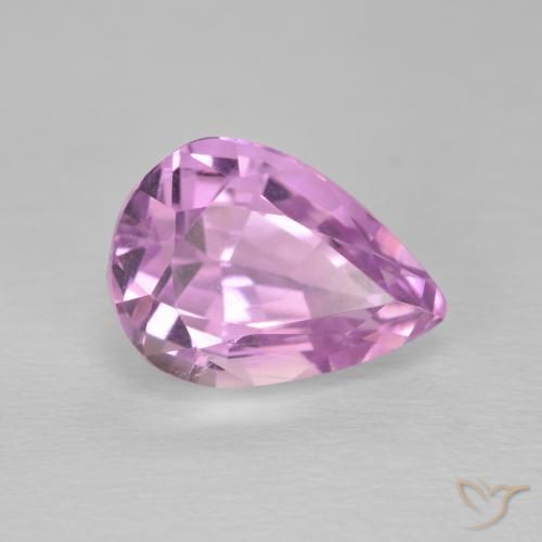 Kunzita Rosado púrpura real natural de 5.93 ct, En forma de pera, VS