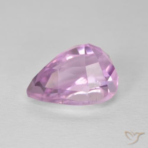 Kunzita Rosado púrpura real natural de 5.93 ct, En forma de pera, VS