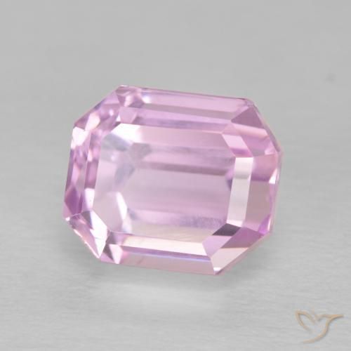 Kunzita Rosado púrpura real natural de 4.18 ct, Corte Octágono / Esmeralda, VVS
