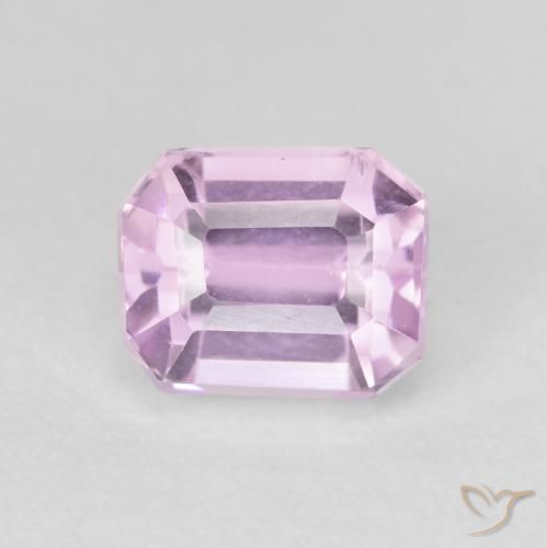 3.03ct Natural Púrpura violeta rosáceo Kunzita, corte esmeralda, VS