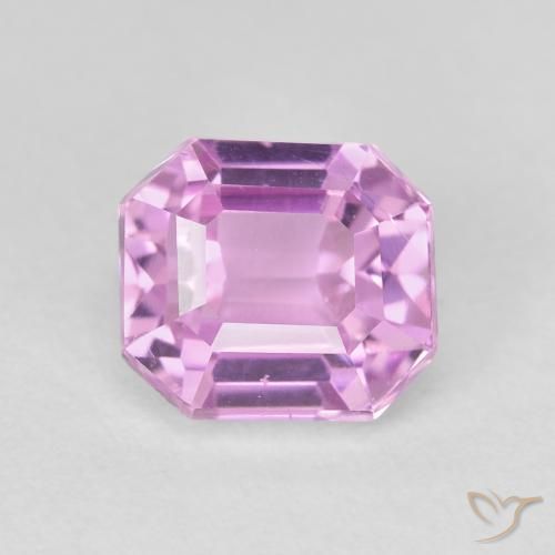 2.99ct Natural Rosado púrpura Kunzita, corte esmeralda, VS