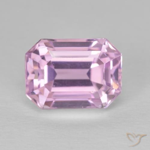 6.04ct Natural Tono rosado cereza Kunzita, corte esmeralda, VVS