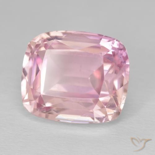 Kunzita Rosado claro natural de 13.16 ct, Forma Cojín, VS