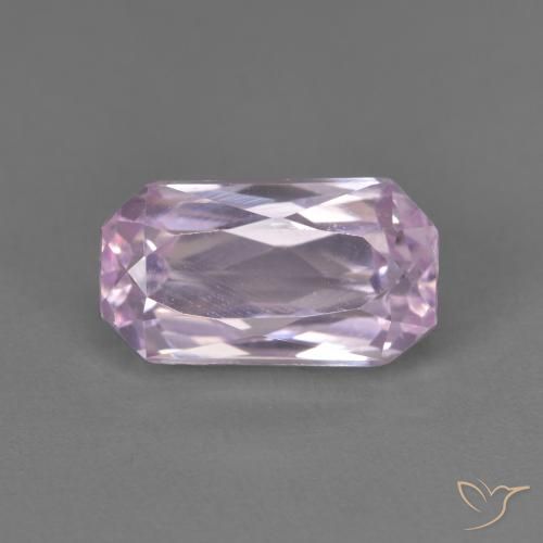 3.25ct Natural Lila claro Kunzita, corte esmeralda, VVS