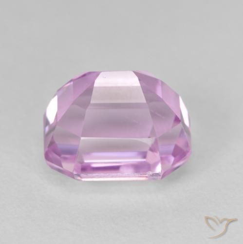 Kunzita Lila claro natural de 6.32 ct, corte esmeralda, VVS