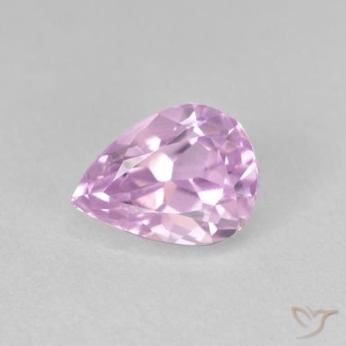 3.07ct Natural Púrpura claro Kunzita, En forma de pera, VS