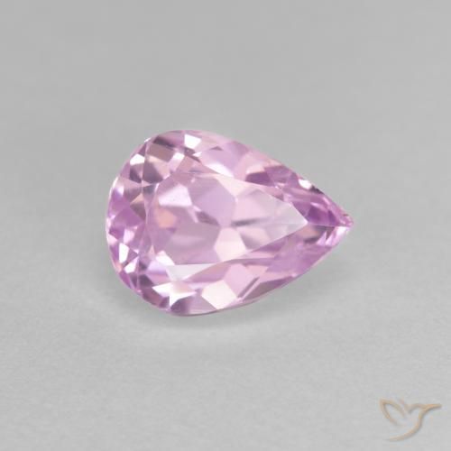 Kunzita Púrpura claro natural de 3.07 ct, En forma de pera, VS