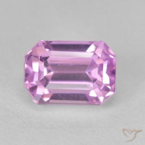 2.27ct Natural Púrpura rosado claro Kunzita, corte esmeralda, VVS-VS