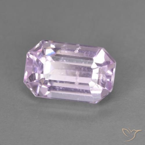 Kunzita Rosado púrpura real claro natural de 3.37 ct, Corte Octágono / Esmeralda, VS