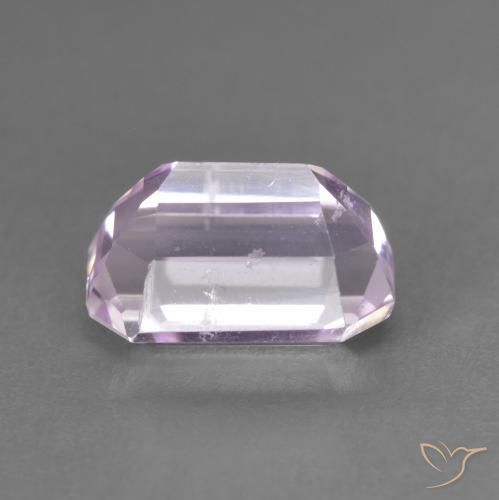 Kunzita Rosado púrpura real claro natural de 3.37 ct, Corte Octágono / Esmeralda, VS