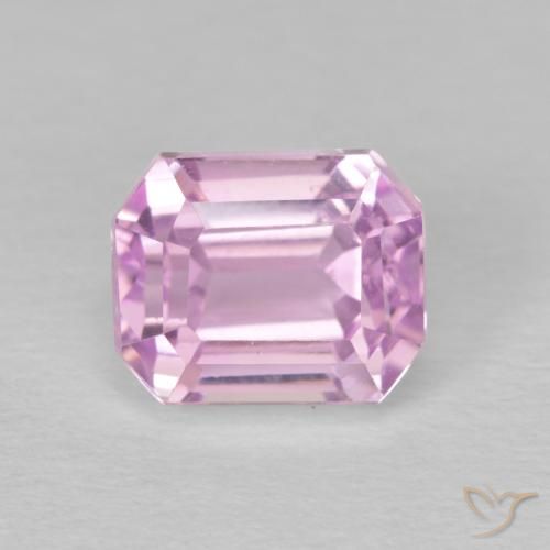 2.96ct Natural Rosado medio Kunzita, corte esmeralda, VVS-VS