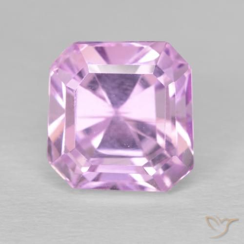 Kunzita Rosado claro natural de 4.58 ct, corte esmeralda, VVS-VS