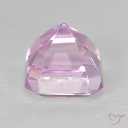 Kunzita Rosado claro natural de 4.58 ct, corte esmeralda, VVS-VS