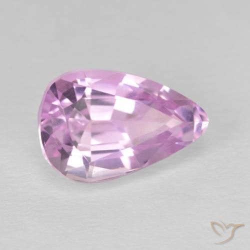 Kunzita Rosado púrpura real natural de 5.24 ct, En forma de pera, VVS-VS