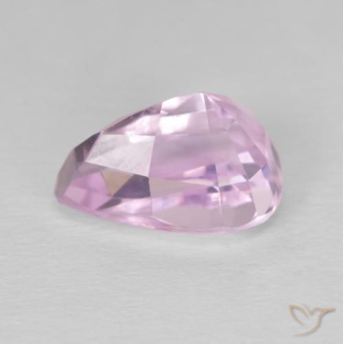 Kunzita Rosado púrpura real natural de 5.24 ct, En forma de pera, VVS-VS