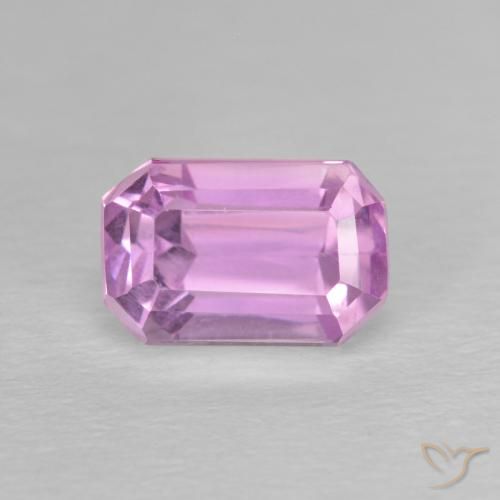 2.34ct Natural Rosado púrpura real claro Kunzita, corte esmeralda, VVS-VS