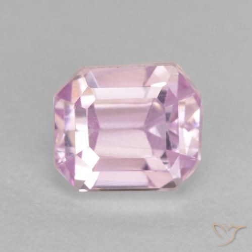 1.83ct Natural Púrpura violeta rosáceo Kunzita, corte esmeralda, VVS-VS