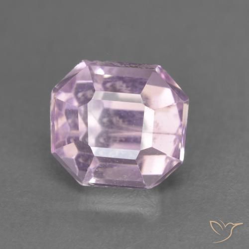 1.59ct Natural Rosado real muy claro Kunzita, corte esmeralda, VS-SI