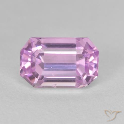 4.75ct Natural Púrpura-violeta rosáceo claro Kunzita, corte esmeralda, VS