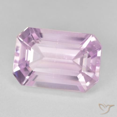 Kunzita Rosado medio natural de 12.89 ct, Corte Octágono / Esmeralda, VVS-VS