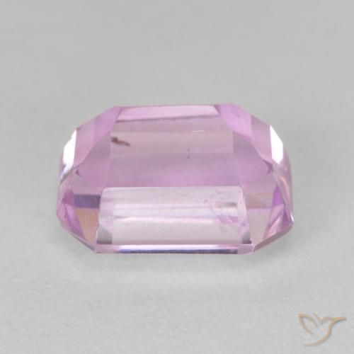 Kunzita rosa natural de 4,42 ct, corte esmeralda, VS