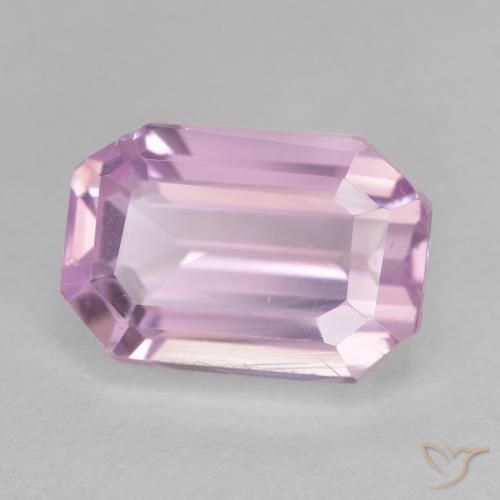 Kunzita Rosado medio natural de 5.25 ct, Corte Octágono / Esmeralda, VVS-VS