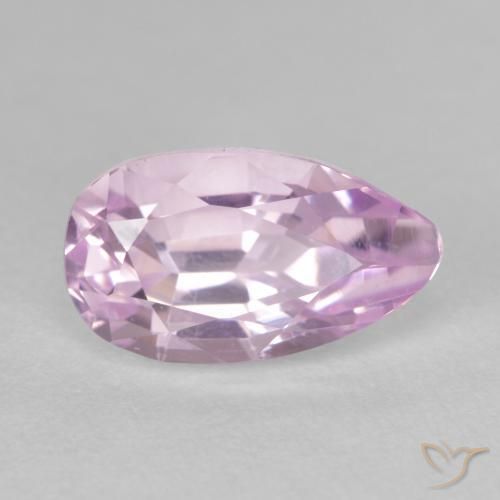 3.26ct Natural Rosado muy claro Kunzita, En forma de pera, VS
