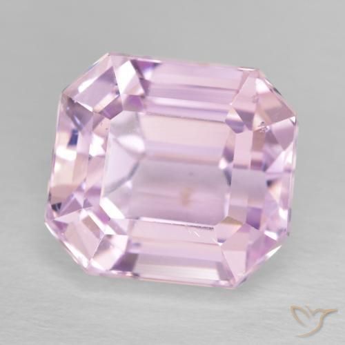 Kunzita Rosado claro natural de 6.71 ct, Corte Octágono / Esmeralda, VVS