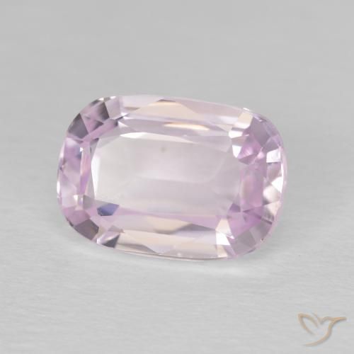 Kunzita Tono rosado muy claro natural de 4.42 ct, Forma Cojín, VVS
