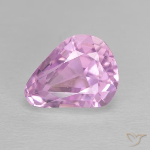 4.83ct Natural Rosado púrpura real Kunzita, En forma de pera, VVS