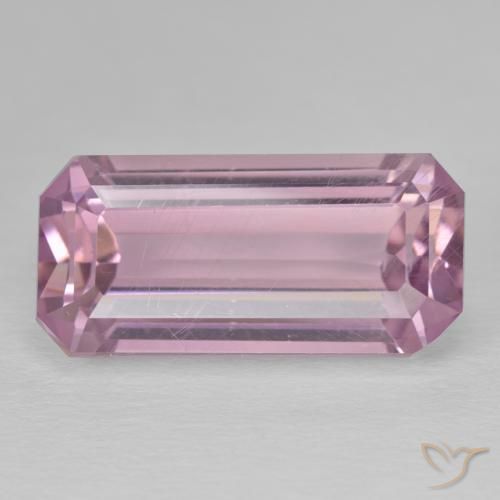 23.10ct Natural Medium Dark-Pink Kunzita, corte esmeralda, VS