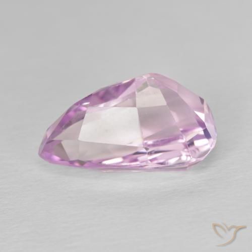 Kunzita Rosado púrpura natural de 5.64 ct, En forma de pera, VVS