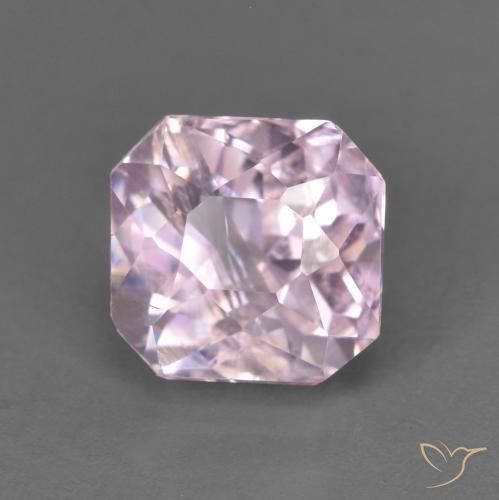 1.99ct Natural Rosado lavanda muy claro Kunzita, corte esmeralda, VS